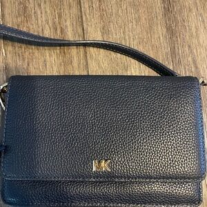 Michael Kors Pebbled Navy Crossbody Bag